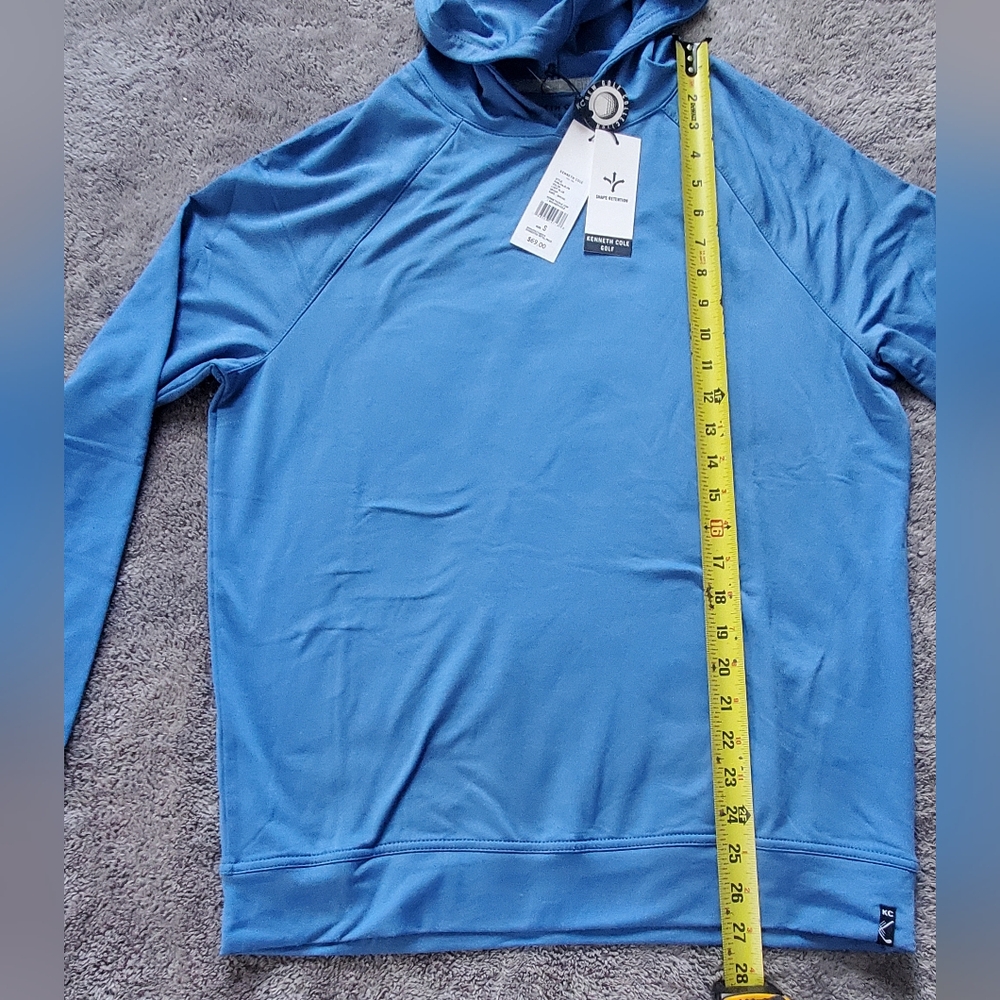*NWT* Kenneth Cole Men's Golf Hoodie Shape Retention Stretch Light Blue, Small - Picture 12 of 12